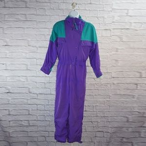 Vintage Eddie Bauer Purple Ski Snow Suit Small ***